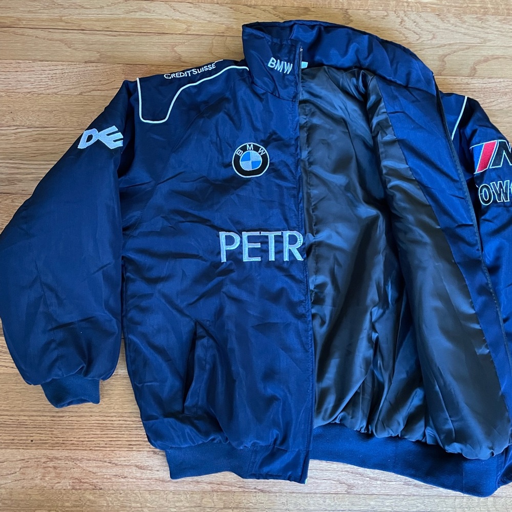 Formula 1 BMW Racing Jacket Men’s F1 Embroidered Retro Y2k Unisex - Picture 3 of 7